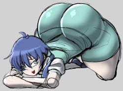 1boy 1femboy 1male 2d 2d_(artwork) ass babyhunt4 big_ass big_butt blue_eyes bottom_heavy bottom_heavy_femboy bottom_heavy_male clothed clothed_female_clothed_male clothed_male clothing da_ra_ra_ra dumptruck_ass dumptruck_butt face_down_ass_up femboy femboy_only hair lloyd_de_saloum male male_only pose solo_femboy solo_focus solo_male tensei_shitara_dai_nana_ouji_dattanode,_kimamani_majutsu_o_kiwamemasu thick_ass thick_butt thick_thighs thighs