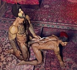 3d aladdin big_balls big_penis disney gay jafar male male/male male_only muscles muscular muscular_male tagme yaoi yolco