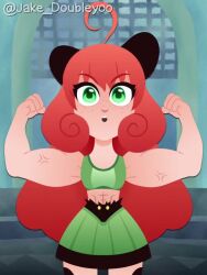 1girls 3:4 abs animated bra cute female funny green_eyes jake_doubleyoo meme muscle muscular_female orange_hair penny_polendina robot robot_girl rwby shorter_than_10_seconds solo sound tagme vertical_video video