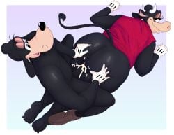 absurd_res anal anthro ass bedroom_eyes big_butt bodily_fluids boolishclara bovid bovine butt_grab canid canine cattle clarabelle_cow clothing cum cum_in_pussy cum_inside disney duo ejaculation feet female genital_fluids genitals goofy_(disney) grabbing_from_behind hand_on_butt hi_res male male/female mammal moan narrowed_eyes penetration penis pose pussy seductive thick_thighs vaginal_penetration vaginal_penetration