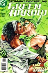 1boy 1girls ai_generated ai_hands ai_text couple cover_page dc dc_comics duo female green_arrow green_arrow_(series) interracial joanna_pierce kissing light-skinned_male light_skin male male/female oliver_queen sex