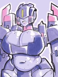 big_breasts chubby_female donut_doodles female freckles freckles_on_belly freckles_on_breasts freckles_on_face hasbro idw_comics idw_publishing javelin_(transformers) more_than_meets_the_eye robot_girl thick_thighs transformers transformers_idw