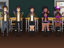 1girls ass_expansion bimbo bimbofication blackification brainwashing breast_expansion breasts chalkboard ebonization female gender_transformation headphones identity_death kisekae mtf_transformation mythicalcreaturebone race_swap transformation transformation_sequence