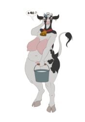 absurd_res alpha_channel anthro ass bell bell_collar belly big_belly big_breasts big_butt blue_eyes blush bodily_fluids bovid bovine breasts bucket cattle chubby collar convenient_censorship dialogue dialogue_box ear_piercing ear_ring fahnthegoat female flower head_tuft hi_res holstein_friesian_cattle hooves horn huge_breasts lactating mammal milk navel nipples nude overweight overweight_anthro overweight_female piercing pink_breasts pink_genitals pink_nipples pink_nose plant puffy_nipples sagging_breasts simple_background slightly_chubby solo spots tail_tuft thick_thighs transparent_background tuft unguligrade_anthro