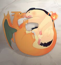 buggery charizard color fur furry interspecies male male_only multiple_males nintendo pokemon pokemon_(species) smooth_skin typhlosion yaoi yonesuke