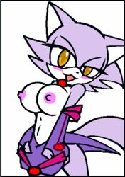 animated anthro big_breasts blaze_the_cat blush bouncing_breasts breasts cat feline female female_only flashing fur furry gloves half-closed_eyes mammal nancher navel nipples panties pixel_art sega smile solo sonic_(series) sonic_the_hedgehog_(series) tail terrenslks undressing white_background yellow_eyes