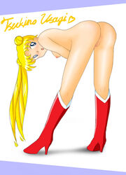 ass bishoujo_senshi_sailor_moon boots dat_ass female_only functionally_nude high_heel_boots high_heels naked_boots s2x sailor_moon small_breasts solo tagme usagi_tsukino