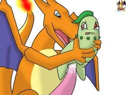 charizard chikorita color cum female feral fire insertion interspecies male nintendo nude penis pokemon pokemon_(species) sex size_difference straight tagme tail tail_fire vulva