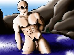 dragon_ball dragon_ball_z flaccid male male_only nappa nude smooth_skin solo tagme