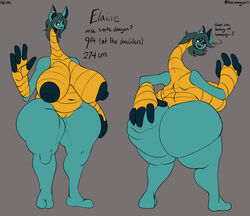 1:1 1girls 2021 2_toes 4_fingers anthro ass big_ass big_breasts big_butt big_hips blue_body blue_eyes blue_nipples breasts butt dat_ass dialogue digital_media_(artwork) elaine_(platinumeggs) english_text fan_character fat_ass fat_butt female female_only fingers grey_background hair hi_res huge_ass huge_breasts huge_butt huge_hips hybrid hyper hyper_ass hyper_breasts hyper_butt hyper_hips lizard long_neck nipples nude nude_female original_character platinumeggs reference_image reference_sheet reptile scales scalie simple_background solo text thick_ass thick_thighs toes wide_hips yellow_scales