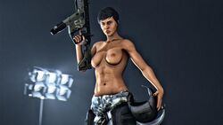 3d abs breasts female_only half-dressed half_naked mira_(rainbow_six) nipples rainbow_six rainbow_six_siege solo trahao