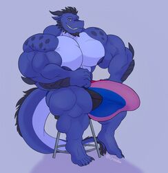 abs biceps crocobu furry furry_only hyper hyper_balls hyper_genitalia hyper_penis hyper_testicles male_focus male_only male_solo muscle muscles muscular muscular_anthro muscular_arms muscular_legs muscular_male muscular_thighs nipples pecs penis penis_growth solo_male veins veiny_penis