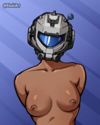 breasts bust dark-skinned_female ekuki helmet nipples pilot_(titanfall) pulse_blade_pilot titanfall