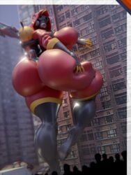 3d 3d_(artwork) ass ass_focus blender blender_(software) blue_body city city_background fat_ass fempyro gas_mask giantess hand_holding hazmat_suit high_heel_boots high_heels huge_breasts hyper_ass hyper_breasts latex latex_gloves latex_suit macro public pyro red_body sunr4y sunr4y_w0rksh0p tagme team_fortress_2 tf2 wide_hips