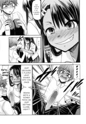 1boy 1girls big_penis black_hair blush comic english_text erection glasses hayase_nagatoro hi_res kimigabuchi long_hair monochrome naoto_hachioji_(senpai) open_mouth pants_down penis please_don't_bully_me,_nagatoro short_hair shy simple_background sitting smile spread_legs spreading_legs surprised sweat text white_background