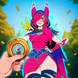 1girls ai ai_assisted ai_generated arrogant imminent_rape league_of_legends looking_at_viewer pov pov_male prussia123 sexy sexy_body sexy_clothing sexy_female smiling smirk stopwatch time time_stop white_panties xayah
