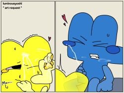 algebralien battle_for_dream_island battle_for_dream_island_again bfb bfdi bfdia cum cumshot cumshot_on_face four_(bfb) masturbation object_shows penile_masturbation penis stroking_penis x_(bfb)