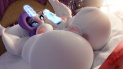ass big_ass blush fat_mons female friendship_is_magic innie_pussy legs_over_head magic masturbation my_little_pony plump_labia puffy_pussy pussy rarity_(mlp) sex_toy snuddy squirting straight_hair