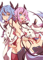 2futas :d bare_shoulders black_gloves black_legwear blue_eyes blue_hair braid breasts buttons censored clothed clothing double-breasted duo erection futa_only futanari gloves hair_between_eyes hand_up holding_hands horns horny humanoid humanoid_penis interlocked_fingers japanese_clothes kimono light_skin long_hair meika_hime meika_mikoto mosaic_censoring multicolored_hair multiple_girls neck_ribbon open_mouth partially_clothed partially_fingerless_gloves penis purple_eyes red_legwear ribbon simple_background small_breasts smile standing streaked_hair sweatdrop takemura_sessyu testicles thighhighs very_long_hair vocaloid white_background white_neckwear white_ribbon