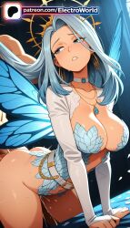 1boy 1girl 1girls 2026 ai_generated amalee angel angel_wings artist_name blue_wings boobs breasts bust butterfly_wings chest choker cum earrings electroworld fairy fairy_wings feathered_wings fucking hetero hi_res high_quality high_resolution highres indie_virtual_youtuber intercourse jewelry long_hair love_making monarch_(amalee) multicolored_wings patreon patreon_username penetration sex sex_from_behind sexual_intercourse stable_diffusion sweat tits virtual_youtuber vtuber watermark wings