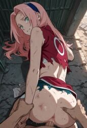 1boy 1girls ai_generated naruto naruto_(series) naruto_shippuden pink_hair sakura_haruno short_hair tagme