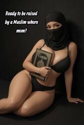 ai_generated big_ass big_breasts blacked bra burka dark-skinned_female enfermosic28 holding_object islam lace milf mom moms_friend panties roses sexy_body sexy_female sexy_pose small_waist underwear