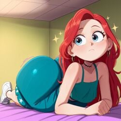 ai_generated big_ass big_ass_(female) chelsea_(ruby_gillman) chelsea_van_der_zee dreamworks red_hair red_hair_female red_hairband ruby_gillman,_teenage_kraken sexy sexy_female sexy_pose