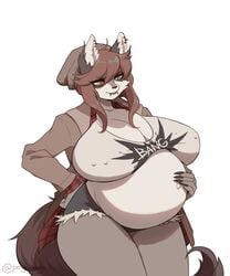 1girls anthro breasts female female_only furry huge_belly huge_breasts pagonaya pregnant ready_to_pop solo thick_thighs wide_hips