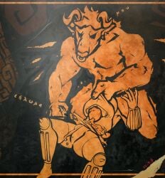 1boy 1girls 2020s 2022 2d antu_ur female male minotaur page_6 tagme zoquete