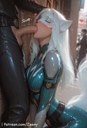1boy 1girls ai_generated ass ass_grab big_ass big_breasts blowjob blush breast_grab breasts clothes clothing cute cute_face duo female female_focus large_ass large_breasts light-skinned_female light_skin long_hair looking_at_viewer male marvel marvel_rivals nipples open_mouth penis penis_in_mouth pink_nipples pussy sexy sexy_body sexy_female white_fox_(marvel) white_fox_(marvel_rivals) white_hair yellow_eyes younger_female