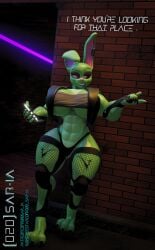 020_saria 3d 3d_(artwork) 3d_model 3d_render abs big_breasts black_thighhighs black_underwear blender blender_(software) bouncer bunny bunny_ears bunny_girl bunnygirl clothed clothing digital_media_(artwork) ear_piercing fishnets furry furry_female furry_only goth goth_girl gothic gothic_girl green green_fur green_hair green_skin hi_res high_resolution highres hips huge_breasts large_breasts makeup muscles muscular muscular_abs muscular_anthro muscular_female muscular_legs muscular_thighs nigh nightclub oc original original_character phone piercings pink_eyes pointing tattoos thick_thighs tomboy tomboyish