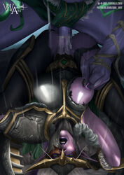 armor big_breasts blizzard_entertainment breasts_out broken_armor broken_rape_victim censored clothed clothed_sex cum cum_in_pussy cum_inside defeated defeated_heroine demon_hunter empty_eyes female female_focus fit_female fucked_senseless green_eyes illidan_stormrage large_breasts maiev_shadowsong male mature_female night_elf on_back pinned_down rape restrained rolling_eyes sex slim_waist torn_clothes vaginal_penetration vaginal_sex warcraft world_of_warcraft