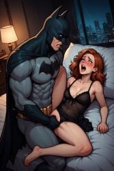 1boy 1girl age_difference ahe_gao ai_generated balls barbara_gordon batgirl batgirl_(barbara_gordon) batman batman_(bruce_wayne) batman_(series) bedroom breasts breeding_slave bruce_wayne cape clitoris clothed_male_nude_female clothed_sex cock_hungry couple_(romantic) couple_sex creampie crying_from_pleasure dc detailed_bulge dominant_male explicit exposed_breasts exposed_pussy female female_moaning gloves half_naked height_difference hetero intense_sex legs_apart legs_held_open legs_up lingerie lips long_hair male masked_male mind_break mind_control missionary missionary_position missionary_sex muscular_male night nightgown nipples older_male open_mouth overstimulated pleasure_face pulled_aside pussy_juice reverse_cowgirl_position rough_sex saliva sex sheer_clothing slave_girl submissive_female superhero sweat thick_penis thighs tongue tongue_out torn_clothes trembling visible_penis younger_female