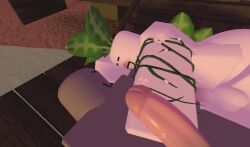 blush completely_nude cuddling dick femboy gay roblox robloxian