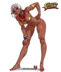 2d bikini elena_(street_fighter) female female_focus female_only golden_bikini kyoffie pinup pinup_pose street_fighter street_fighter_6 tagme