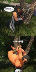2koma agata_(fortnite) bbw big_ass big_breasts cat_ears defeated fat_female feet fortnite fortnite:_battle_royale hanging hanging_breasts hanging_from_branch scared sharp_fingernails sharp_toenails tan_skin thick_ass thick_thighs