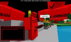 3d 3d_(artwork) background_characters c00lkidd coolkid hacker noob noob_(roblox) not_forsaken red_body text_bubble wtf