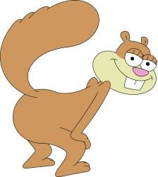 ass ass_focus bare_legs barefoot bent_over brown_fur brown_hair buckteeth completely_nude feet legs nickelodeon no_breasts no_vagina nude on_model paramount_pictures paws presenting_ass sandy_cheeks smile squirrel tail tomboy young young_female