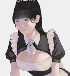 babymetal big_boobs big_breasts boobs looking_at_viewer maid maid_headdress maid_outfit maid_uniform momoko_okazaki questionable real_person tits
