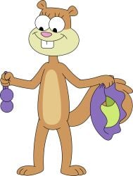 bare_legs barefoot bra brown_fur brown_hair buckteeth completely_nude feet green_panties legs nickelodeon no_breasts no_vagina nude on_model panties paramount_pictures paws purple_bra purple_skirt sandy_cheeks skirt smile squirrel tail tomboy undressing young young_female