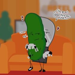adamationz cum handjob inanimate_insanity knife_(ii) object_shows osc penis pickle_(ii) stroking_penis