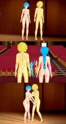 3d ass auditorium barefoot blonde_hair blue_eyes blue_hair blush blushing boner boobs both_sexes_in_same_situation braided_hair breasts bucket couple couple_(romantic) covered_nipples covering covering_breasts covering_crotch dork dorky dorky_girl embarrassed_nude_female embarrassed_nude_male enf enm erection female female_oc glasses green_eyes indoor_nudity indoors indoors_nudity koikatsu lance_(limbros) male male_oc nude oc ocs original_character original_characters penis retropunch summer_(undercoverskeleton) tagme vagina