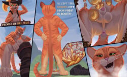 1boy 2023 anthro balls cat domestic_cat dreamworks dreamworks_animation english english_text epeon felid feline felis macro male male_only mammal peeing penis puss puss_in_boots:_the_last_wish puss_in_boots_(dreamworks) puss_in_boots_(film) puss_in_boots_(franchise) puss_in_boots_the_last_wish shrek_(series) spanish spanish_text text universal_pictures universal_studios