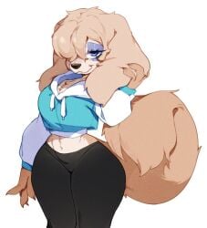 anthro disney furry lady_and_the_tramp peg_(lady_and_the_tramp) punipaws solo solo_female