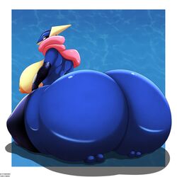 greninja from nintendo by cornchip21