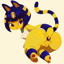 1:1 anal anal_masturbation anal_sex animal_crossing animated ankha anthro anus ass blue_hair bodily_fluids buttplug domestic_cat drooling felid feline felis female from_front_position fur genital_fluids genitals hair kneeling looking_back looking_pleasured mammal masturbation nintendo pawpads penetration plug_(sex_toy) pussy pussy_juice rakuda0330 saliva sex_toy sex_toy_in_ass sex_toy_insertion short_hair short_playtime solo striped_tail stripes sweat uraeus usekh video_games yellow_body yellow_fur