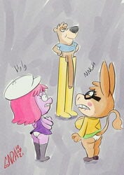 anthro baba_looey bear bear_boy blush blushing bobbie_louie boo_boo_bear boots doctor donkey donkey_girl donkey_tail dress furry furry_only garabatoz hanna-barbera held_back holding_it_in jellystone_(hbo_max) long_boots long_penis octopus octopus_girl panties penis public_nudity shoes skirt squid squid_girl squiddly_diddly tagme tail tail_tuft ursid yellow_boots yellow_shoes