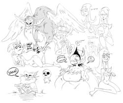 amphibia bella_(amphibia) breasts cain_(the_binding_of_isaac) candace_flynn crossover disney disney_channel disney_xd female hekapoo lilith_clawthorne lord_dominator mhasses mhdrawin monochrome multiple_girls my_little_pogchamp_(meme) nipples nude phineas_and_ferb raven_beast_(the_owl_house) star_vs_the_forces_of_evil straight_hair the_owl_house wander_over_yonder