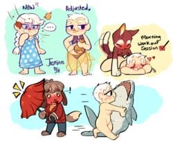 ! animal_crossing anthro anthro_penetrating anthro_penetrating_human artist_request blush blush_lines breasts brown_body brown_fur canid canine canis carrying casual_nudity clothed clothing colored digby_(animal_crossing) domestic_cat domestic_dog duo exposed_breasts falling_leaves felid feline felis female female_penetrated fish flipside from_behind_position fur group hair heart holding_object human human_on_anthro human_penetrated interspecies leaf male male/female male_penetrating male_penetrating_female mammal marine motion_lines nintendo nude penetration red_umbrella rudy_(animal_crossing) running sex shark shih_tzu speech_bubble text toy_dog umbrella video_games white_hair