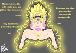 afreetime big_ass big_breasts blindfolded caulifla clitoris_piercing dragon_ball dragon_ball_super dragon_ball_z hairy_pussy impregnation lace lactation large_breasts nipple_piercing pregnant pubic_hair puffy_nipples saiyan sketch super_saiyan tattoo tongue_out yellow_hair